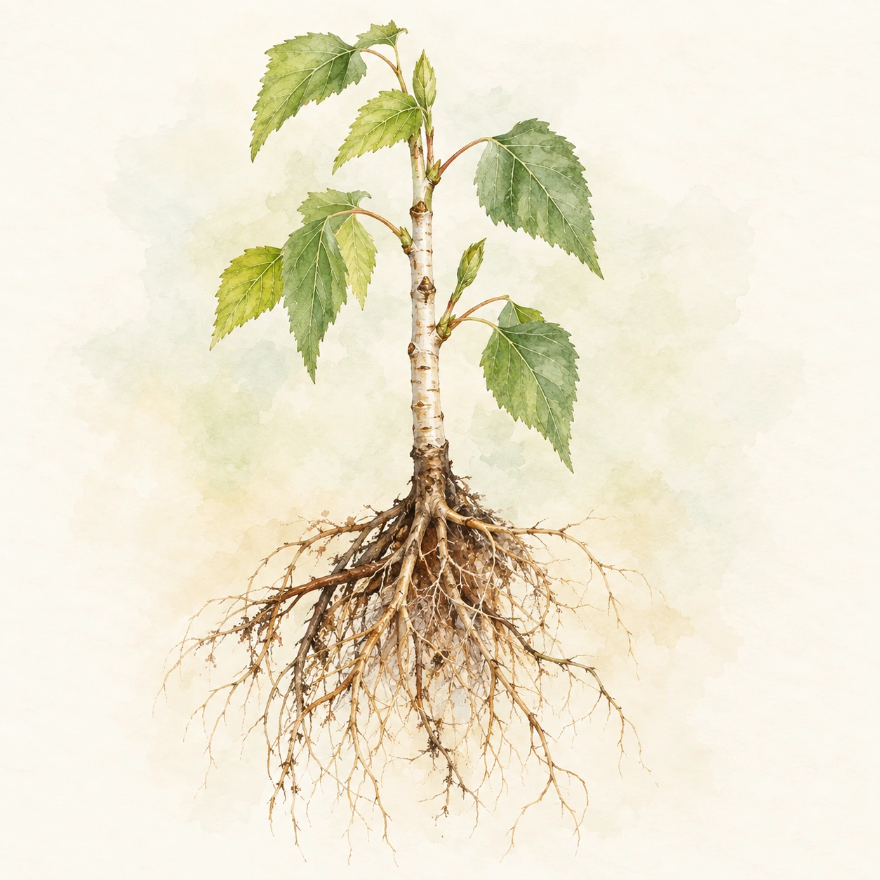 Бреза – коренчета – свежи коренчета на Betula pubescens Ehrh.